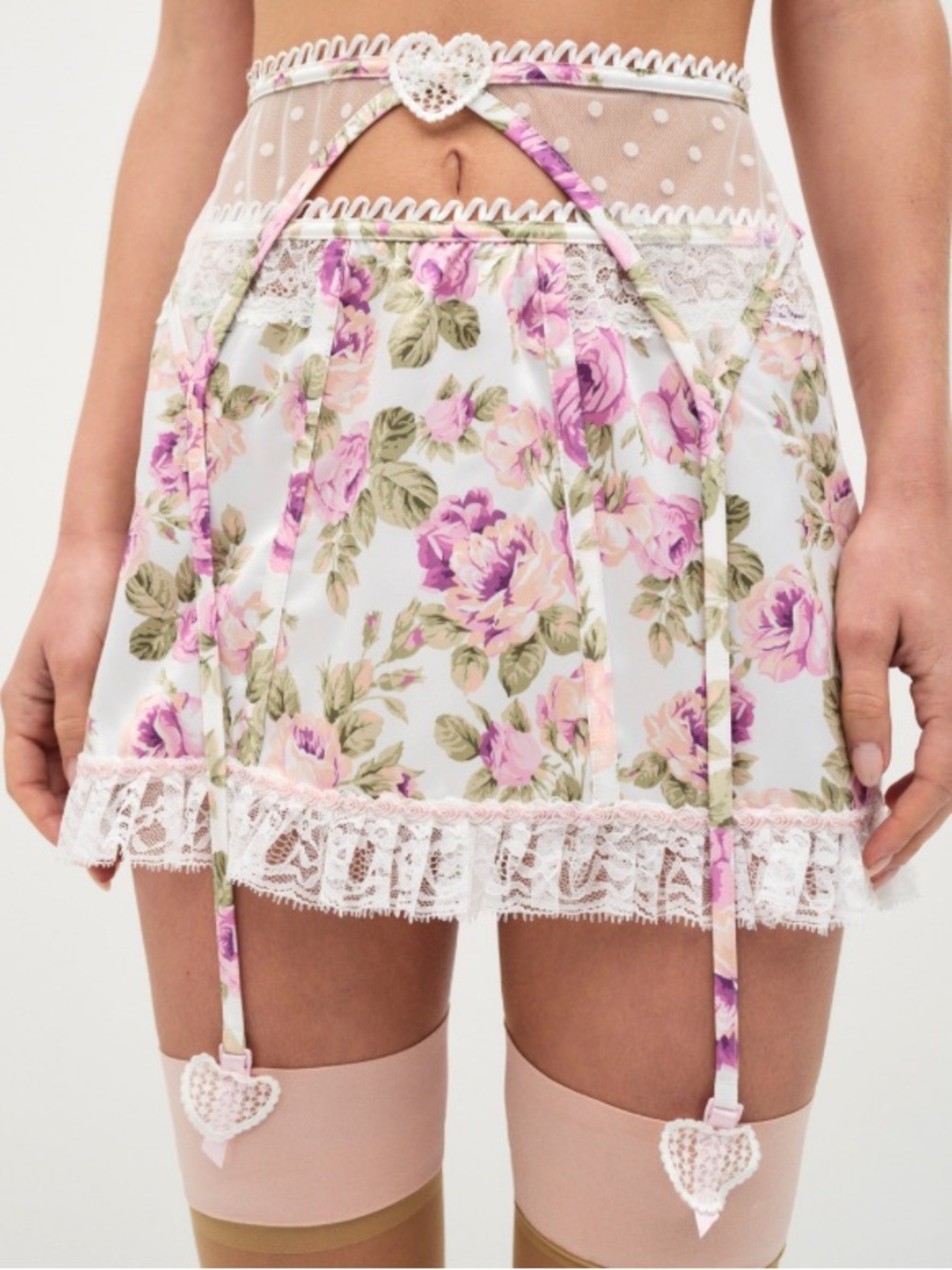For Love & Lemons Mary Rose Garter Skirt
